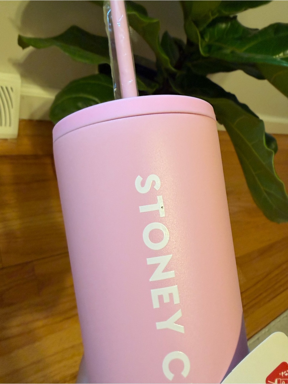 Stoney Clover Lane x Dunkin' Pink Tumbler with Straw - Picture 3 of 4